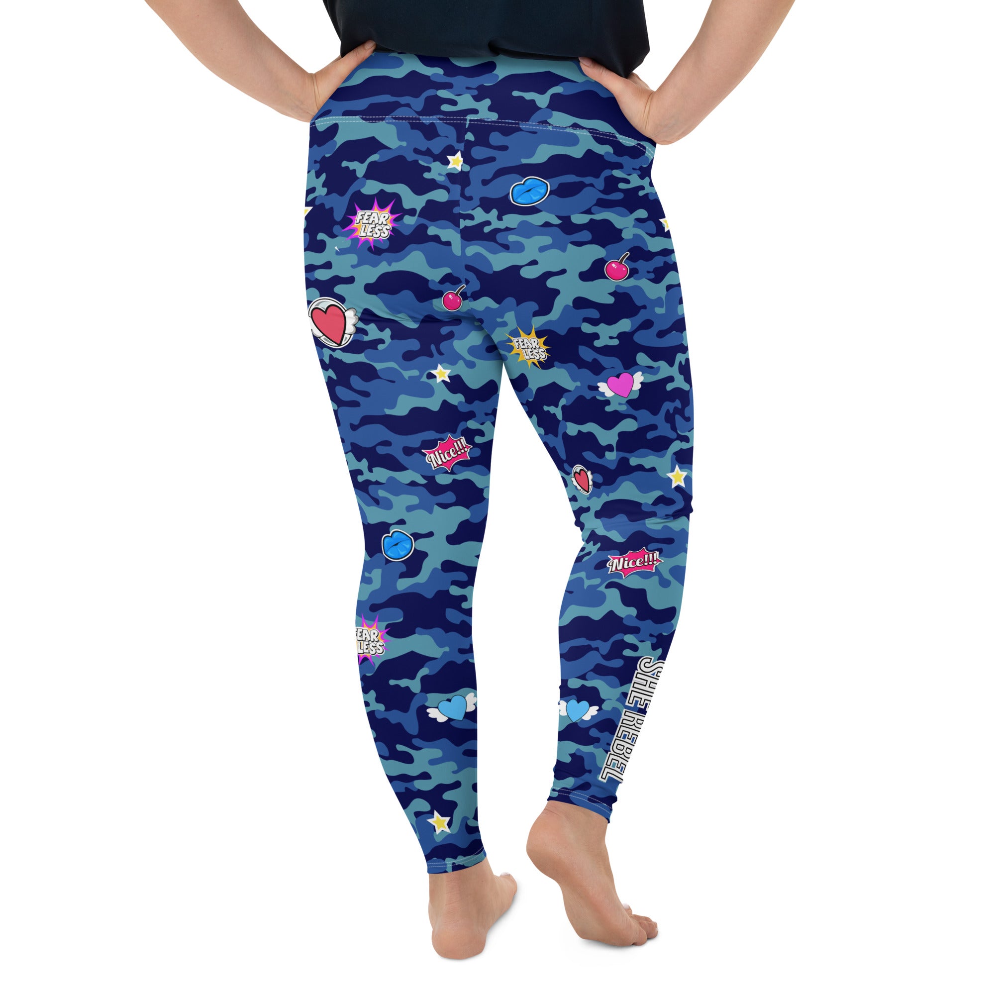 Fierce Blue Camo Leggings